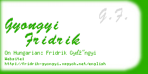 gyongyi fridrik business card